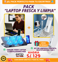DUO COOLER PARA LAPTOP 6 VENTILADORES RGB+KIT DE LIMPIEZA 7 EN 1