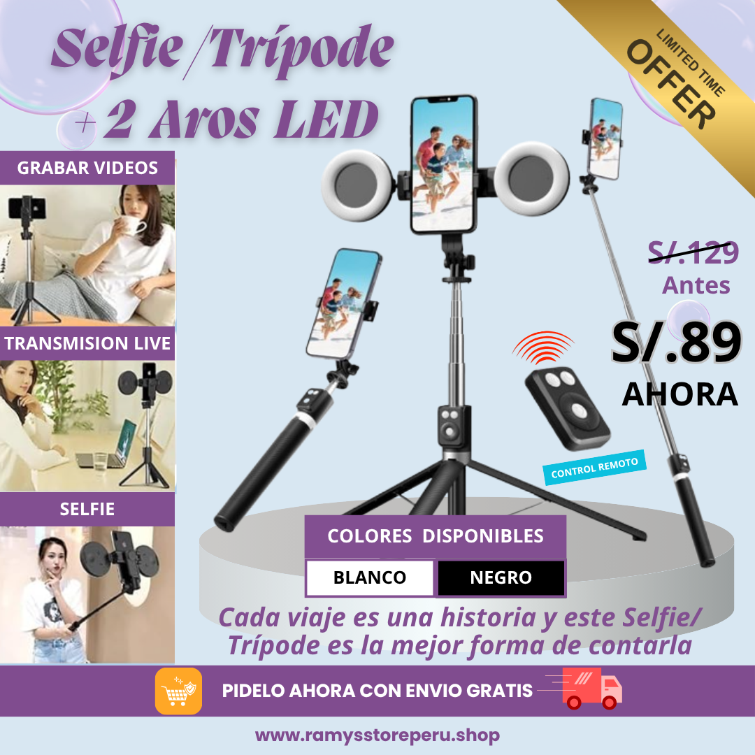 GLOWSTICK PRO (SELFIE - TRIPODE)